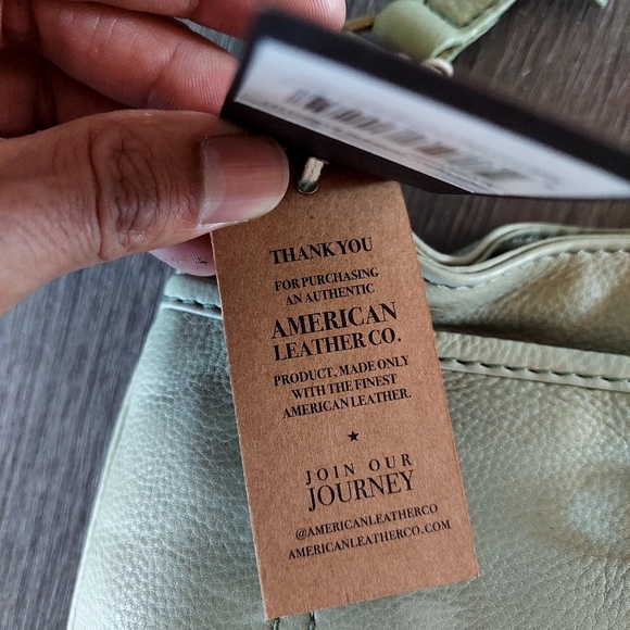 American Leather Company, crossbody, mint color - Picture 7 of 8
